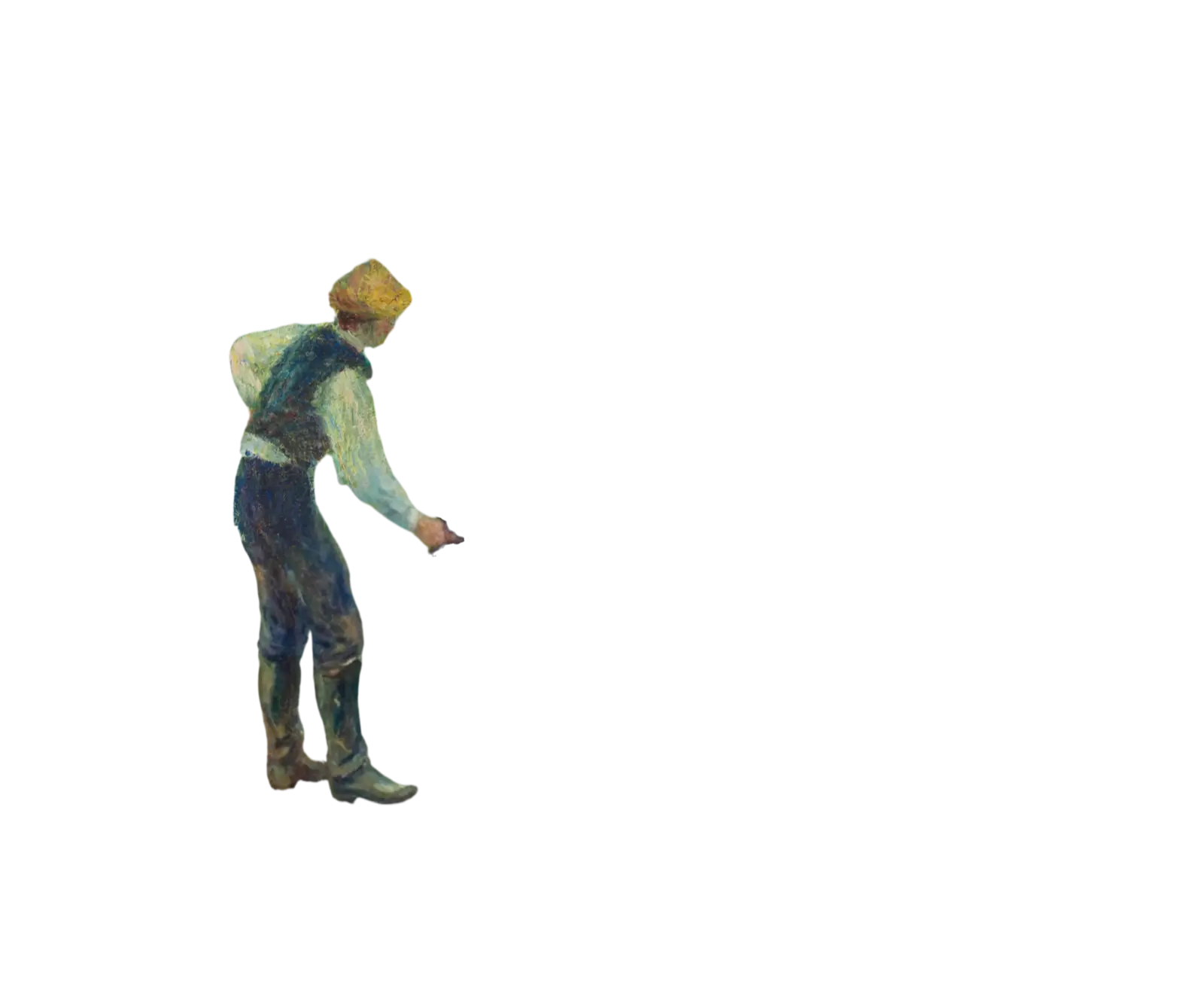 Clickable figure of the man representing the team story